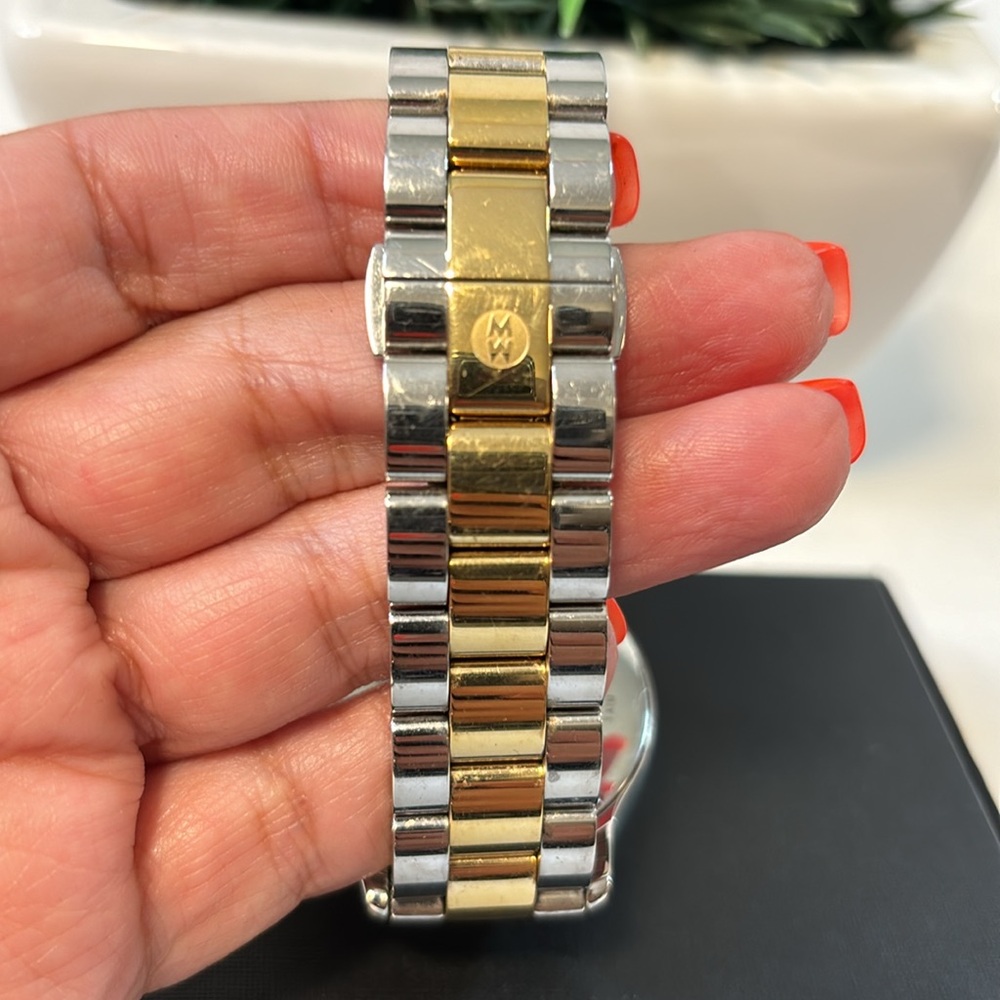 EUC Michele Watch two tone (Silver and Gold) w diamonds - Picture 3 of 5
